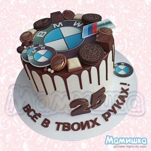 Торт с эмблемой БМВ